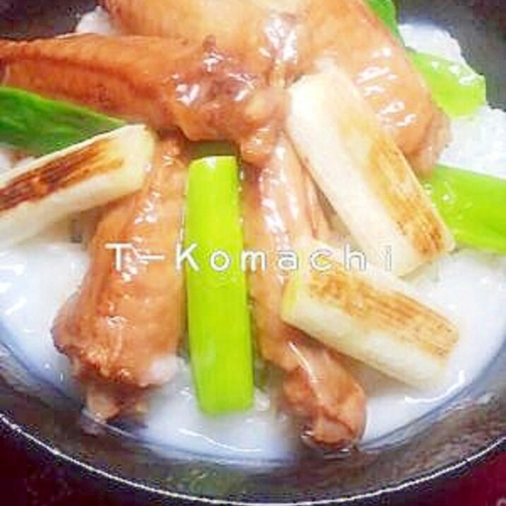 ガッツリやさしい☆鶏ネギ照り焼きのとろろ丼